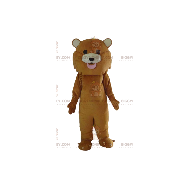 Cute Giant Brown Tiger Lion BIGGYMONKEY™ Mascot Costume –