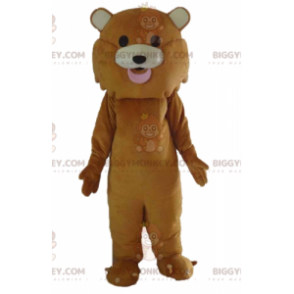 Cute Giant Brown Tiger Lion BIGGYMONKEY™ Mascot Costume –