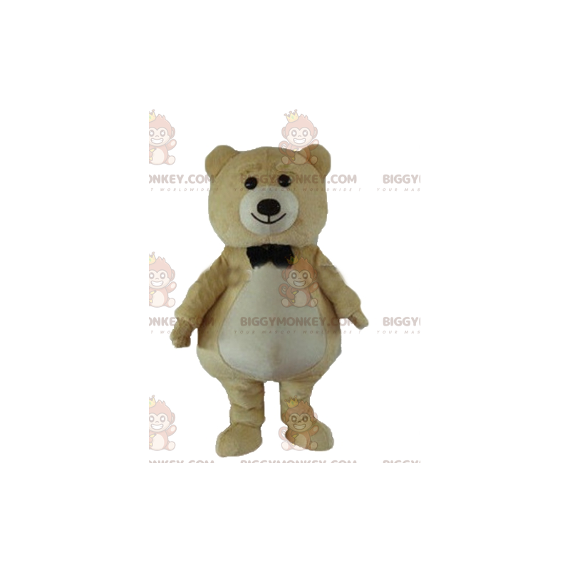 BIGGYMONKEY™ Large Beige and White Plush Teddy Bear Mascot
