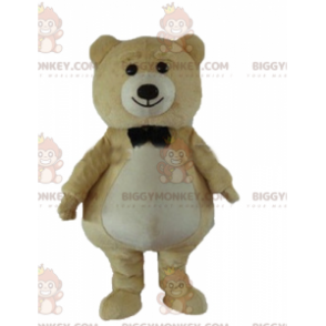 BIGGYMONKEY™ Large Beige and White Plush Teddy Bear Mascot