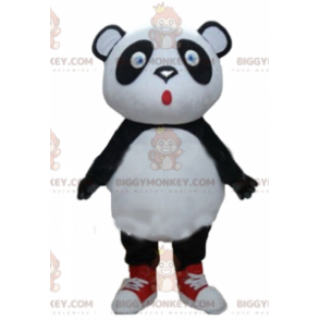 BIGGYMONKEY™ Big Eyes Black & White Panda Mascot Costume –