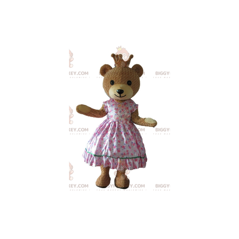 BIGGYMONKEY™ Mascot Costume of bear in pink princess dress with