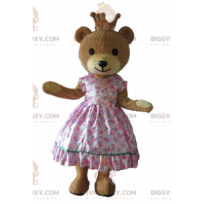 Costume de mascotte BIGGYMONKEY™ d'ours en robe de princesse