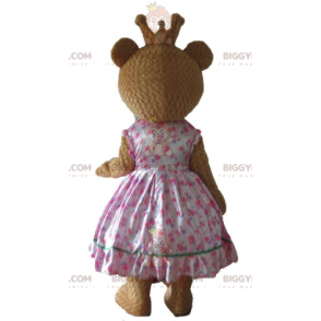 BIGGYMONKEY™ Μασκότ Κοστούμι αρκούδας σε ροζ πριγκίπισσα φόρεμα