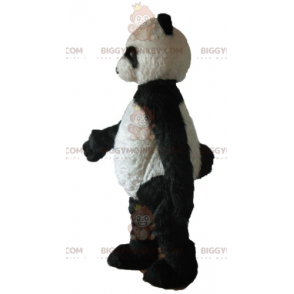 All Hairy Black & White Panda BIGGYMONKEY™ Mascot Costume –