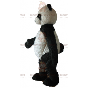 Costume de mascotte BIGGYMONKEY™ de panda noir et blanc tout