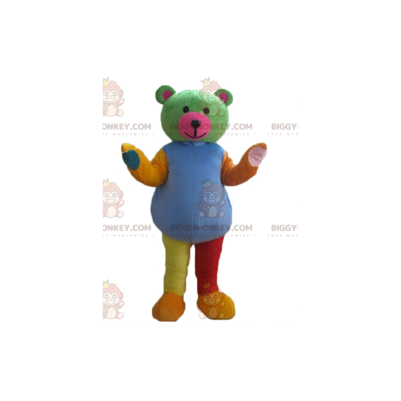 Flerfarvet bamse BIGGYMONKEY™ maskotkostume - Biggymonkey.com