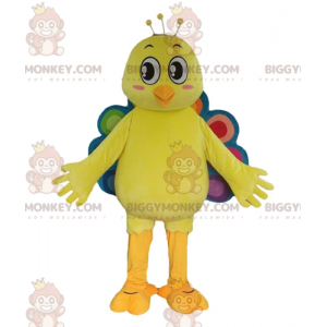 BIGGYMONKEY™ Costume da mascotte giallo pavone canarino con