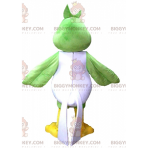 BIGGYMONKEY™ Costume mascotte grande uccello sorridente verde