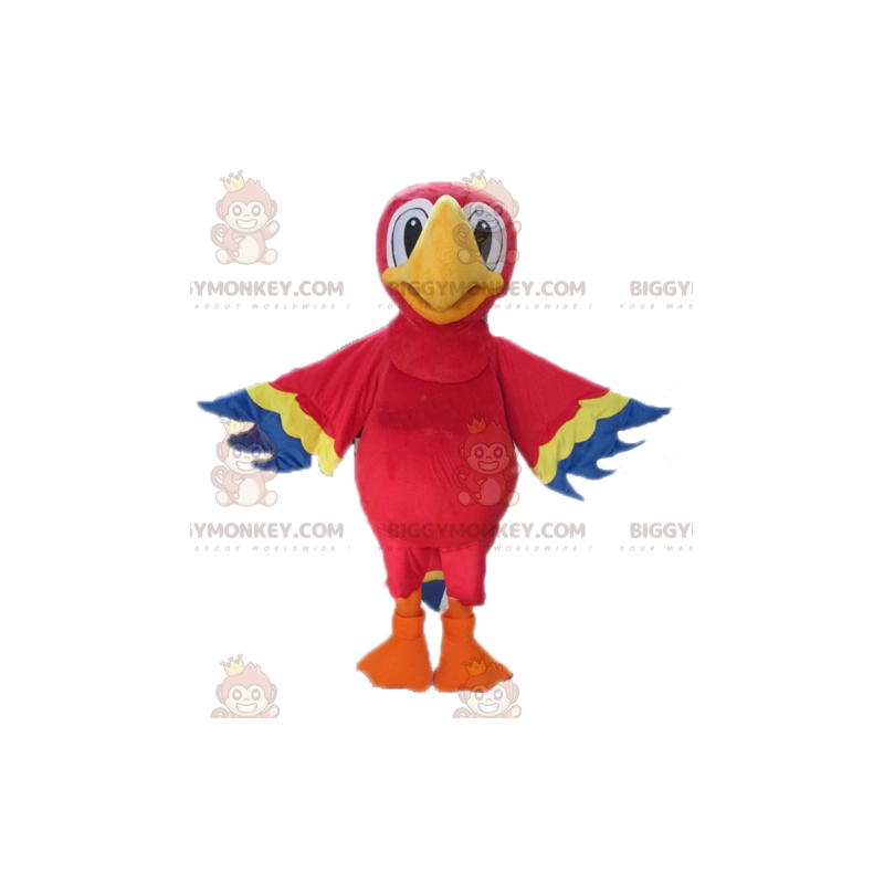 Giant Red Yellow and Blue Parrot BIGGYMONKEY™ Mascot Costume –