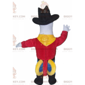 BIGGYMONKEY™ Duemågemaskotkostume i cowboyoutfit -