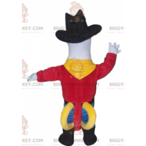 Kostium maskotki Mewa Gołębia BIGGYMONKEY™ w stroju kowbojskim