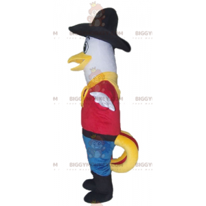 BIGGYMONKEY™ Pigeon Seagull Mascot Costume In Cowboy Outfit -