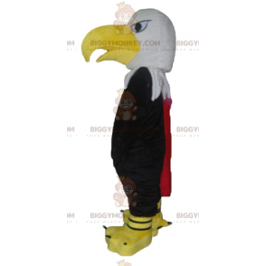 Reuze zwart-witte en gele adelaar BIGGYMONKEY™ mascottekostuum