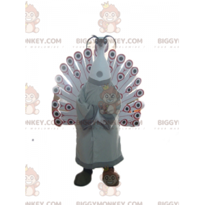 Simpatico costume da mascotte BIGGYMONKEY™ beige bianco rosso e