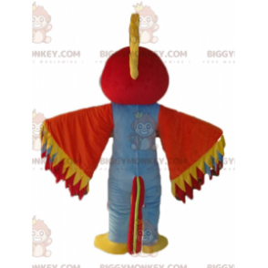 Kostým BIGGYMONKEY™ Maskot vícebarevný pták s peřím na hlavě –
