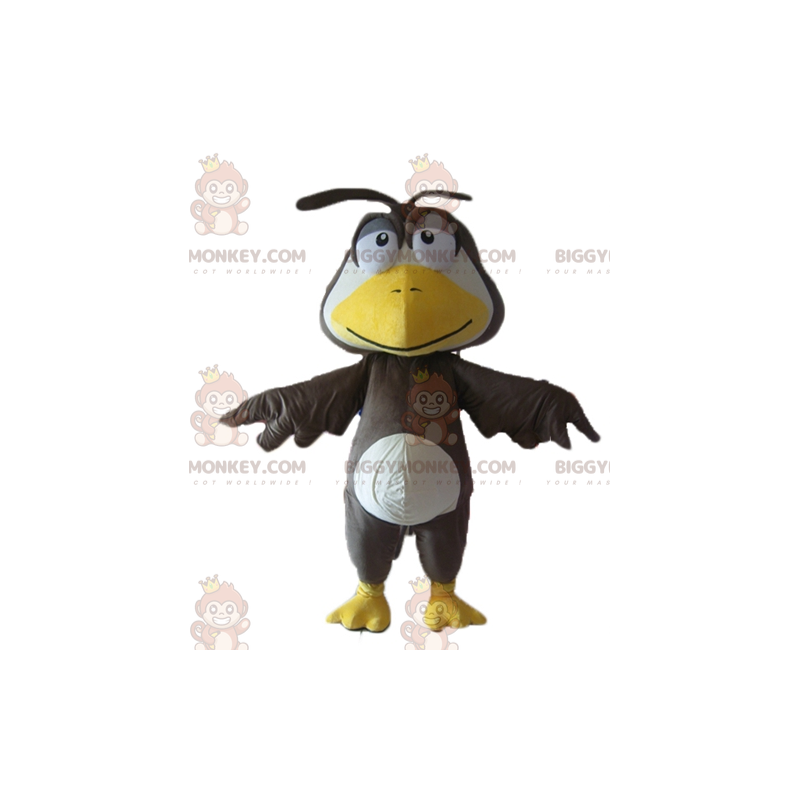 BIGGYMONKEY™ Big Baby Bird Svart vit och gul maskotdräkt -