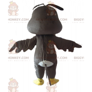 Traje de mascote BIGGYMONKEY™ Big Baby Bird preto branco e