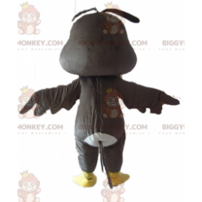 BIGGYMONKEY™ Big Baby Bird Svart vit och gul maskotdräkt -