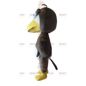 BIGGYMONKEY™ Big Baby Bird zwart wit en geel mascottekostuum -