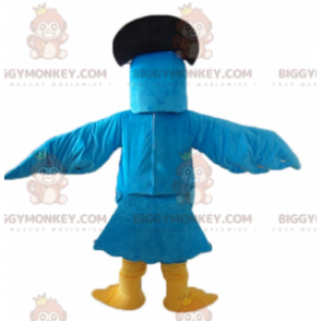 BIGGYMONKEY™ Mascot Costume Blue and Yellow Parrot with Black