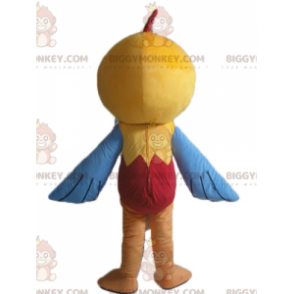 Costume da mascotte Gallina pulcino giallo blu e rosso