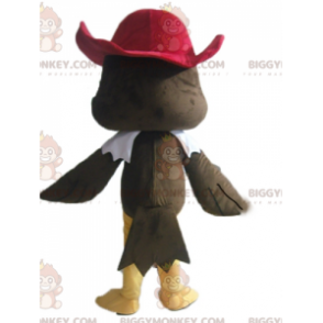 BIGGYMONKEY™ Costume mascotte aquila avvoltoio marrone con
