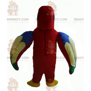 Bonito Traje de Mascote de Papagaio BIGGYMONKEY™ Vermelho Verde