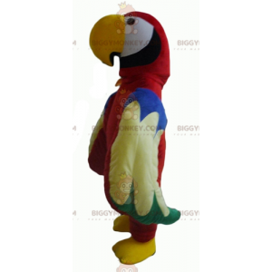 Cute Red Green Blue and Yellow Parrot BIGGYMONKEY™ Mascot