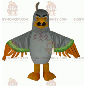 Kostým BIGGYMONKEY™ Evil Looking Grey Green and Orange Eagle