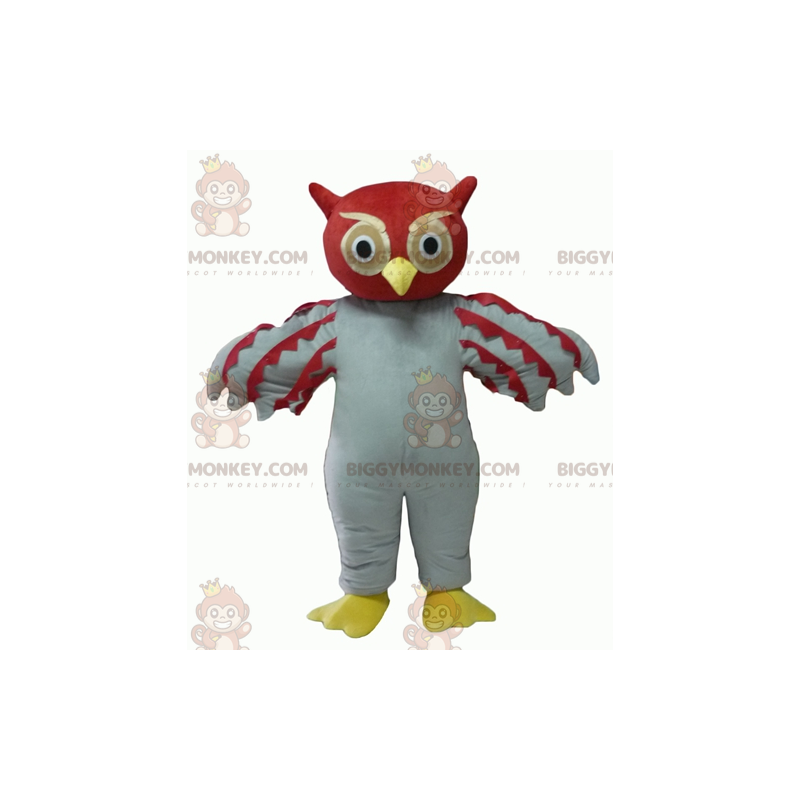 Giant Red and White Owl BIGGYMONKEY™ Mascot Costume –