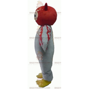 Costume da mascotte gigante rosso e bianco da gufo BIGGYMONKEY™