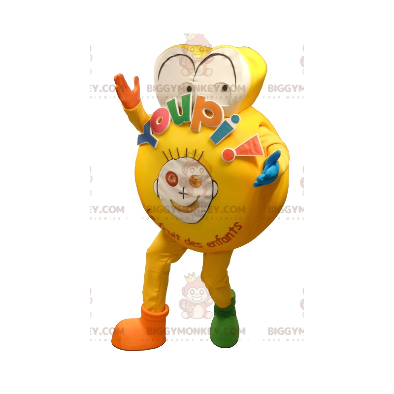 Grosse Costume de mascotte BIGGYMONKEY™ jaune pour enfant -