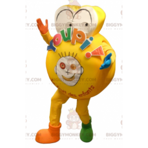 Dik geel BIGGYMONKEY™ mascottekostuum voor kinderen -