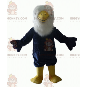 Costume de mascotte BIGGYMONKEY™ d'aigle bleu blanc et jaune