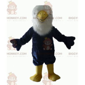 Disfraz de mascota BIGGYMONKEY™ Águila peluda, azul, blanca y