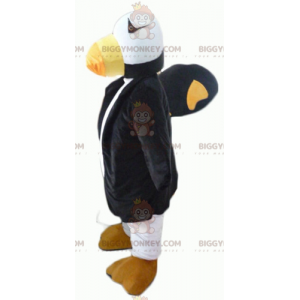 BIGGYMONKEY™ Costume da tucano pappagallo nero bianco e giallo