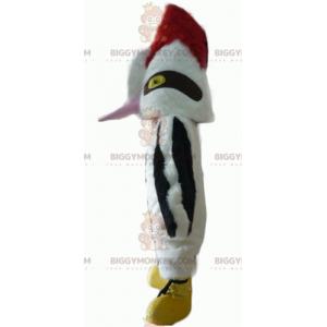 Kostým maskota BIGGYMONKEY™ krásného černobílého ptáka s velkým