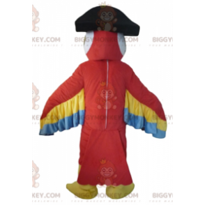 BIGGYMONKEY™ Costume Mascotte Pappagallo Tricolore Con Cappello