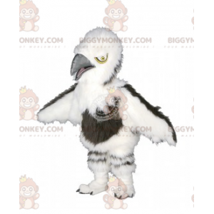 Costume da mascotte BIGGYMONKEY™ avvoltoio peloso bianco e