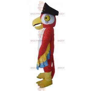 BIGGYMONKEY™ Costume Mascotte Pappagallo Tricolore Con Cappello