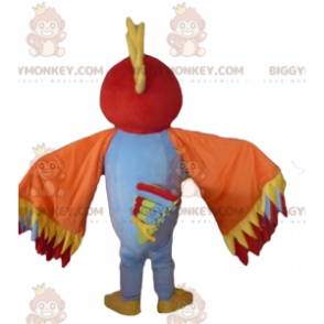 BIGGYMONKEY™ Costume da mascotte Uccello multicolore con piume