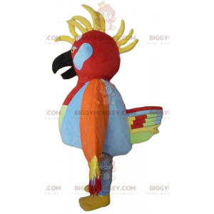 Disfraz de mascota BIGGYMONKEY™ Pájaro multicolor con plumas en
