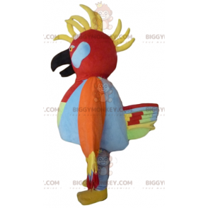 BIGGYMONKEY™ Costume da mascotte Uccello multicolore con piume