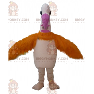 BIGGYMONKEY™ Costume mascotte fenicottero struzzo gigante -