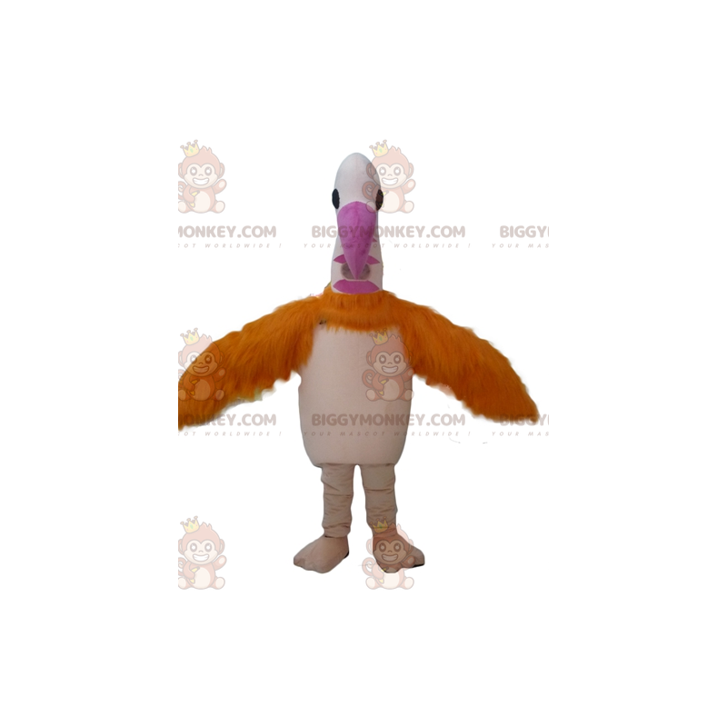 Costume de mascotte BIGGYMONKEY™ de flamand rose d'autruche