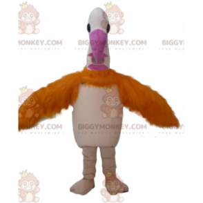 BIGGYMONKEY™ Costume mascotte fenicottero struzzo gigante -