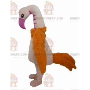 BIGGYMONKEY™ Mascottekostuum met reuzenstruisvogel flamingo -