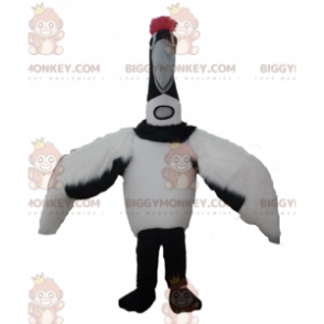 Στολή μασκότ BIGGYMONKEY™ Big Bird Ασπρόμαυρο Migrator Bird -