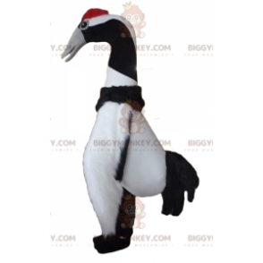 Kostium maskotka czarno-biały ptak wędrowny BIGGYMONKEY™ Big